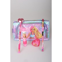 X Dekomus Lisanslı Barbie Deniz Kızı Collection Kalem Çantası,parlak Geçmeli Kalem,roket Silgi,kalpli Kalemtraş Ve Kurşun Kalem Seti Diğer