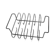 Kosona Metalik Izgara File Sıcak Tutucu, 25.7x30.7x7.7cm, 407g, Barbekü Steak Rafı Çok Renkli