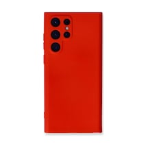 Samsung Uyumlu Galaxy S23 Ultra Uyumlu Kılıf Nano İçi Kadife Silikon - Kırmızı
