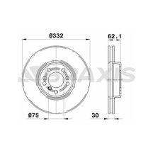 Braxis Ad0295 Fren Diski Ön Havalı Bmw X3 E83 X5 E52 34116859679