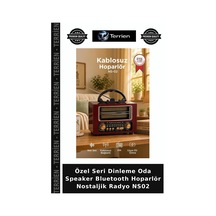 Özel Seri Dinleme Oda Speaker Bluetooth Hoparlör Nostaljik Radyo Ns02