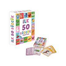 İlk 50 Sözcük Flash Cards Zeka Kartları Eğitici Kartlar