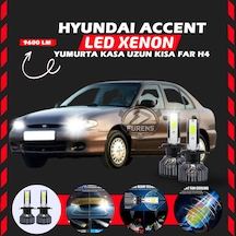 Hyundai Accent Yumurta Kasa Uyumlu Şimşek Etkili Led Xenon Pro Series H4