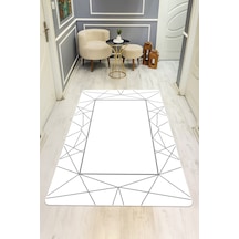 Modern Desenli Dijital Baskı Kaymaz Taban Halı H0211 Renkli