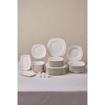 Karaca  Square Bone Beyaz Altın 53 Parça 12 Kişilik Yemek Takımı