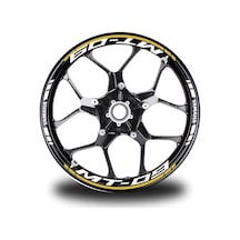 Koyu Sarı Yamaha Mt 09 Takım Jant Sticker Etiket