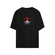 Yoga Waldo - Find Yourself Unisex Siyah - Beyaz Oversize T-shirt SIYAH