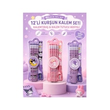 Kuromi Veya My Melody 12'li Kurşun Kalem Seti 1 Paket Çok Renkli Çok Renkli