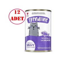 Trendline Somonlu Kedi Konservesi 400 Gr 12 Ad