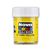 Sarı Guaj Boya 25 ml 1 Adet Nova Color Su Bazlı 25 ml Guaj Boya S