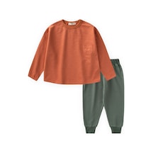 Cigit Sweatshirt Takım 2-7 Yaş Oranj Turuncu