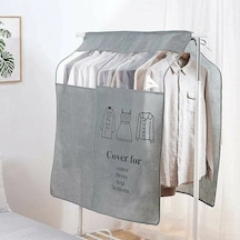 Didadodo Elbise Askısı İçin Korumalı Kapak, Açık Gri 90-110cm Elbise Askısı İçin Koruyucu Kapak Açık Gri