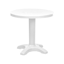 Omnipazar Omnipazar Sy-2556 Beyaz Yuvarlak Plastik Masa 80X72 Cm 51012 Beyaz