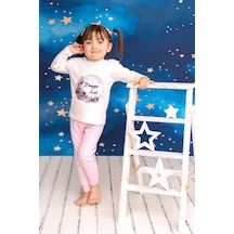 Pia Baby İsimli Kız Çocuk Pijama Takımı %100 Pamuk Penye İsme Özel Baskılı Kişiselleştirilebilir Pijama Seti 20528p14pi Krem