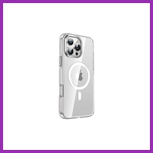 Bezos Joko İphone 16 Pro Uyumlu Crystal Magsafe Kapak - Şeffaf Bty