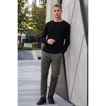 Buratti Regular Fit Düz Paça Bağlamalı Pantolon Erkek Pantolon 6843700 Haki