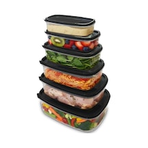6'lı Çok Amaçlı Saklama Kabı Seti, İç İçe Geçebilen, Bpa Free 0