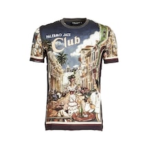 Dolce & Gabbana Dolce&Gabbana Reggello Outlet Palermo City Print T-shirt G8HC7THP Çok Renkli