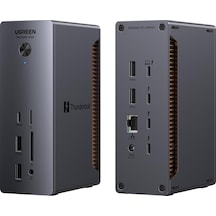 Ugreen Revodok Max 2131 Thunderbolt 5 Bağlantı İstasyonu 120 Gbps, 3 Tbt5 İle Tek 8k 60hz Ve Çift 6k 60hz Maks. , Dizüstü Bilgisayar İçin Bağlantı İstasyonu 140w Şarj, 2,5 Gbps Ethernet, Sd 4.0, 3,5 Mm Aux