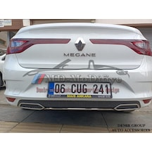 Renault Megane 4 Krom Arka Tampon Difüzör Çıtası. 2020 Üzeri