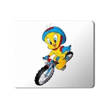 Tweety Bisiklet Baskılı Mousepad Mouse Pad