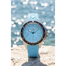 Xpro Dive 200 Erkek Kol Saati 42.8 Mm Safir Cam 20 Atm Açık Mavi Silikon Kayışlı Dalış Saati Açık Mavi - 872510750 Metalik