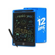 Flody 12 İnç Büyük Boy Renkli Yazı Dijital Çocuk Yazı Tahtası Grafik Çizim Tableti Lcd Ekran