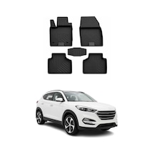 Tr Hyundai Tucson 3 2015-2021 Uyumlu 4d Havuzlu Paspas Siyah 5 Parça Genel
