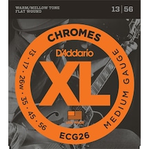 D'addario Ecg26 Xl Chromes Flatwound Elektro Gitar Tel Seti Prof