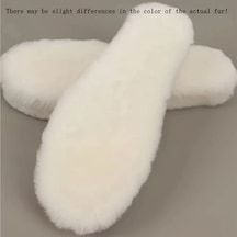 Fochsia Kalın Kürklü Kışlık Beyaz 43 9 Numara Tabanlık Ayakkabı İçi Sıcak Tutan Yumuşak Polar