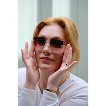 Yeni Sezon Kadın Güneş Gözlüğü Kare Kristal Kesim Uv400 Korumalı Çok Renkli