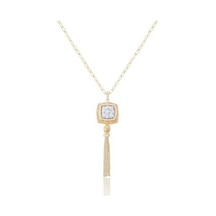 Diamond Line-Gülaylar - Sarı Beyaz Altın 14 Ayar Trend Kolye N11.25436