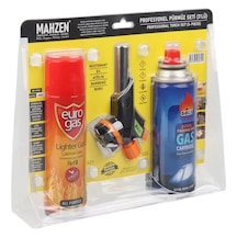 3 Parça Profesyonel Pürmüz Seti Pürmüz Torch Çakmak Başlık- Kamp Gazı 400ml- Çakmak Gazı 270 5615 Açık Füme