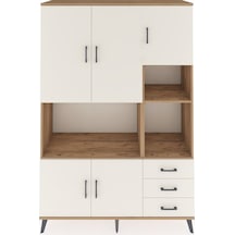 Hyperion Dolap 9 Raflı 3 Çekmeceli 5 Kapaklı 132x44x195 Çam-a... Çam