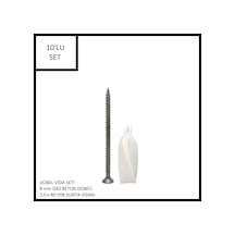 Dübel-vida Seti, Gaz Beton Ytong Dübeli 8 Mm, 5,0x80 Yhb Sunta Vidası, 10 Adet