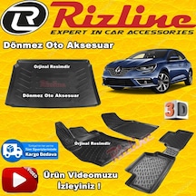Megane 4 3D Paspas + Bagaj Havuzu Siyah Hb 2016 Sonrası Rizline N11.23704