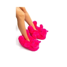 Twigy Pookie EE0564 Kadın Hayvanlı Panduf Fuşya 36/41 Fuşya