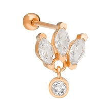 Askılı Çiçek Piercing 717128 Rose