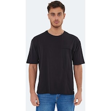 Slazenger KAURI IN Oversize Erkek Tişört Siyah