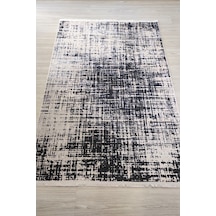 Modern Gri Yıkananabilir Mutfak Halısı Kaymaz Dekoratif Kilim
