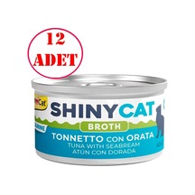 Gimcat Shinycat Kedi Konservesi Çipura Ve Ton Balıklı 70 Gr 12 Ad