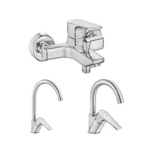 Eca Niobe 482 Banyo + 054 Lavabo + 098 Eviye Batarya Seti 3'lü Krom