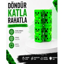 Minecraft Creeper Fidget Küp Sınırsız Minecraft Küpü Stres Giderici Dekoratif Figür