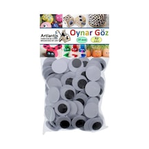 Oynar Göz Siyah 18 Mm 50 Li 1 Paket Oynayan Göz 18mm Hobi Tasarım Anasınıfı Kreş Etkinlik Elişi