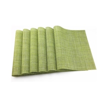 6 Adet Akşam Yemeği Placemat Pvc Yemek Masası Mat Disk Pedleri Yeşil Dekorasyon Tablemat Sofra Pvc Placemat Mutfak Yemek Kasesi Mat Yeşil