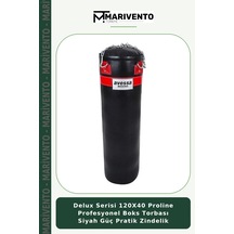 Delux Serisi 120x40 Proline Profesyonel Boks Torbası Siyah Güç Pratik Zindelik
