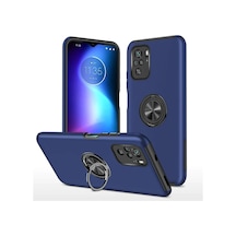Xiaomi Poco F3 Kılıf Elit Yüzüklü Kapak - Lacivert 0.2M-Çok Renkli