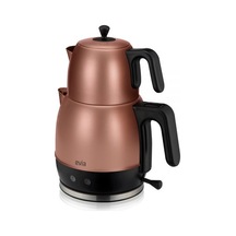 Evia Ladem Geniş Kapasiteli 2200 W Paslanmaz Çelik Çay Makinesi ve Su Isıtıcısı