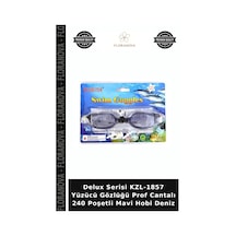 Delux Serisi Kzl-1857 Yüzücü Gözlüğü Prof Cantalı 240 Poşetli Mavi Hobi Deniz Çok Renkli