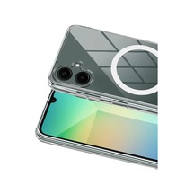 Samsung Galaxy A06 Combo Sert Şeffaf Magsafe Kapak - Şeffaf
